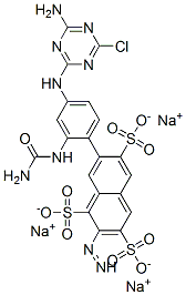 82600-93-9,trisodium 7-[4-[(4-amino-6-chloro-1,3,5-triazin-2-yl)amino]-2-(carbamo ylamino)phenyl]diazenylnaphthalene-1,3,6-trisulfonate