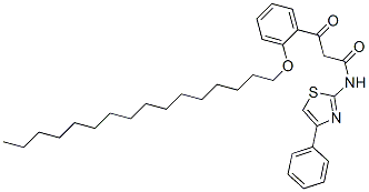 82836-86-0,3-[o-(hexadecyloxy)phenyl]-3-oxo-N-(4-phenylthiazol-2-yl)propionamide