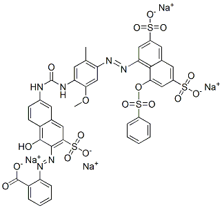 83006-39-7,o-[[1-hydroxy-6-[[[[2-methoxy-5-methyl-4-[[8-[(phenylsulphonyl)oxy]-3,6-disulpho-1-naphthyl]azo]phenyl]amino]carbonyl]amino]-3-sulpho-2-naphthyl]azo]benzoic acid, sodium salt