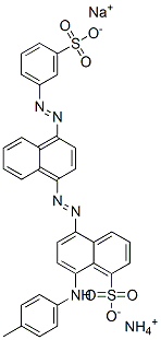 83006-75-1,5-[[4-[(3-sulphophenyl)azo]-1-naphthyl]azo]-8-[p-tolylamino]naphthalene-1-sulphonic acid, ammonium sodium salt