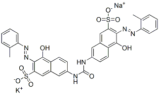83221-62-9,potassium sodium 7,7'-(carbonyldiimino)bis[4-hydroxy-3-[(2-methylphenyl)azo]naphthalene-2-sulphonate]