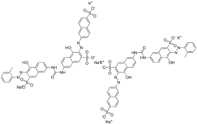 83232-37-5,4-hydroxy-7-[[[[5-hydroxy-6-[(o-tolyl)azo]-7-sulpho-2-naphthyl]amino]carbonyl]amino]-3-[(6-sulpho-2-naphthyl)azo]naphthalene-2-sulphonic acid, potassium sodium salt