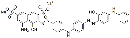 83232-39-7,5-amino-3-[[4-[[4-[[4-anilino-2-hydroxyphenyl]azo]phenyl]amino]phenyl]azo]-4-hydroxynaphthalene-2,7-disulphonic acid, sodium salt
