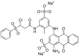 83399-72-8,disodium 1-amino-4-[[3-[[3-chloro-1-oxo-3-(phenylsulphonyl)propyl]amino]-2-methyl-5-sulphonatophenyl]amino]-9,10-dihydro-9,10-dioxoanthracene-2-sulphonate