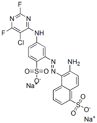 83399-73-9,6-amino-5-[[5-[(5-chloro-2,6-difluoro-4-pyrimidinyl)amino]-2-sulphophenyl]azo]naphthalene-1-sulphonic acid, sodium salt
