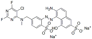 83399-76-2,6-amino-5-[[5-[[(5-chloro-2,6-difluoro-4-pyrimidinyl)methylamino]methyl]-2-sulphophenyl]azo]-4-hydroxynaphthalene-2-sulphonic acid, sodium salt