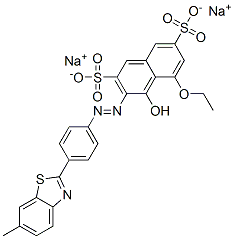 83400-09-3,5-ethoxy-4-hydroxy-3-[[4-(6-methylbenzothiazol-2-yl)phenyl]azo]naphthalene-2,7-disulphonic acid, sodium salt