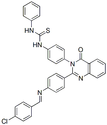 83408-66-6,1-[4-[2-[4-[(4-chlorophenyl)methylideneamino]phenyl]-4-oxo-quinazolin- 3-yl]phenyl]-3-phenyl-thiourea