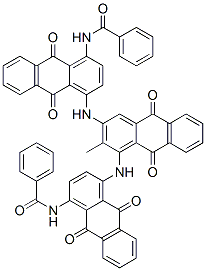 83721-60-2,N,N'-[(9,10-dihydro-2-methyl-9,10-dioxoanthracene-1,3-diyl)bis[imino(9,10-dihydro-9,10-dioxoanthracene-4,1-diyl)]]bis(benzamide)