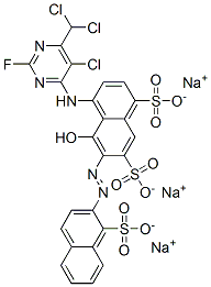83763-60-4,4-[[5-chloro-6-(dichloromethyl)-2-fluoro-4-pyrimidinyl]amino]-5-hydroxy-6-[(1-sulpho-2-naphthyl)azo]naphthalene-1,7-disulphonic acid, sodium salt