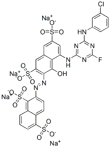 83763-61-5,2-[[8-[[4-[(3-chlorophenyl)amino]-6-fluoro-1,3,5-triazin-2-yl]amino]-1-hydroxy-3,6-disulpho-2-naphthyl]azo]naphthalene-1,5-disulphonic acid, sodium salt