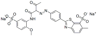 83763-70-6,2-[4-[[1-[[(2-methoxy-5-sulphophenyl)amino]carbonyl]-2-oxopropyl]azo]phenyl]-6-methylbenzothiazole-7-sulphonic acid, sodium salt
