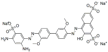 83763-78-4,4-[[4'-[(2,4-diamino-5-sulphophenyl)azo]-3,3'-dimethoxy[1,1'-biphenyl]-4-yl]azo]-3-hydroxynaphthalene-2,7-disulphonic acid, sodium salt