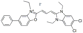83783-56-6,2-[3-(5,6-dichloro-1,3-diethyl-1,3-dihydro-2H-benzimidazol-2-ylidene)prop-1-enyl]-3-ethyl-5-phenylbenzoxazolium iodide