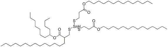 83898-49-1,tetradecyl 5-dodecyl-9-oxo-5-[[3-oxo-3-(tetradecyloxy)propyl]thio]-10-oxa-4,6-dithia-5-stannatetracosanoate