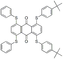 83929-64-0,1,4-bis[[4-(1,1-dimethylethyl)phenyl]thio]-5,8-bis(phenylthio)anthraquinone