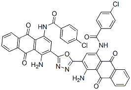 83949-28-4,N,N'-[1,3,4-oxadiazole-2,5-diylbis(4-amino-9,10-dihydro-9,10-dioxoanthracene-3,1-diyl)]bis[4-chlorobenzamide]