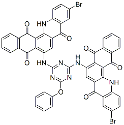 83949-89-7,6,6'-[(6-phenoxy-1,3,5-triazine-2,4-diyl)diimino]bis[10-bromonaphth[2,3-c]acridine-5,8,14(13H)-trione]
