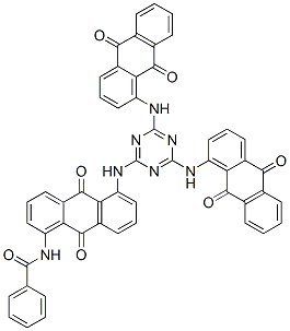 83949-90-0,N-[5-[[4,6-bis[(9,10-dihydro-9,10-dioxo-1-anthryl)amino]-1,3,5-triazin-2-yl]amino]-9,10-dihydro-9,10-dioxo-1-anthryl]benzamide