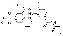 83950-10-1,dipotassium 2-[1-ethyl-3-[2-methoxy-5-[(phenylamino)carbonyl]phenyl]triazen-2-yl]-5-sulphonatobenzoate