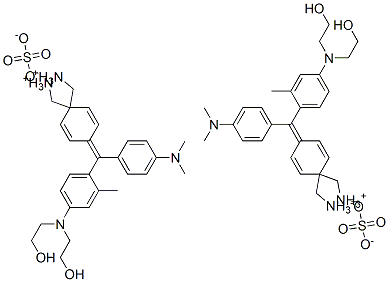 83950-36-1,bis[[4-[[4-[bis(2-hydroxyethyl)amino]-o-tolyl][4-(dimethylamino)phenyl]methylene]cyclohexa-2,5-dien-1-ylidene]dimethylammonium] sulphate