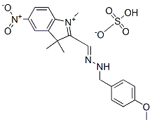 83969-01-1,2-[[(4-methoxyphenyl)methylhydrazono]methyl]-1,3,3-trimethyl-5-nitro-3H-indolium hydrogen sulphate