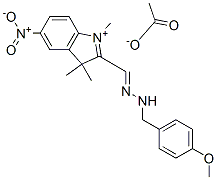 83969-03-3,2-[[(4-methoxyphenyl)methylhydrazono]methyl]-1,3,3-trimethyl-5-nitro-3H-indolium acetate