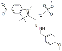 83969-04-4,2-[[(4-methoxyphenyl)methylhydrazono]methyl]-1,3,3-trimethyl-5-nitro-3H-indolium methyl sulphate