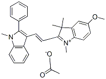 83969-06-6,5-methoxy-1,3,3-trimethyl-2-[2-(1-methyl-2-phenyl-1H-indol-3-yl)vinyl]-3H-indolium acetate