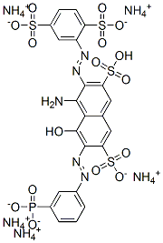 83984-87-6,pentaammonium hydrogen 4-amino-3-[(2,5-disulphonatophenyl)azo]-5-hydroxy-6-[(3-phosphonatophenyl)azo]naphthalene-2,7-disulphonate