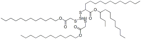 84030-41-1,dodecyl 4-dodecyl-4-[[2-(dodecyloxy)-2-oxoethyl]thio]-7-oxo-8-oxa-3,5-dithia-4-stannaicosanoate