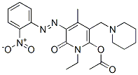 84041-76-9,1-ethyl-6-hydroxy-4-methyl-3-[(o-nitrophenyl)azo]-5-(piperidinomethyl)pyridin-2(1H)-one monoacetate