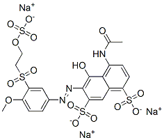 84083-05-6,trisodium 4-(acetylamino)-5-hydroxy-6-[[4-methoxy-3-[[2-(sulphonatooxy)ethyl]sulphonyl]phenyl]azo]naphthalene-1,7-disulphonate