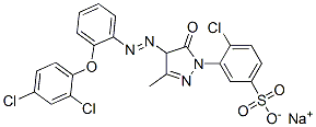 84083-28-3,sodium 4-chloro-3-[4-[[2-(2,4-dichlorophenoxy)phenyl]azo]-4,5-dihydro-3-methyl-5-oxo-1H-pyrazol-1-yl]benzenesulphonate