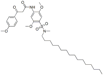 84100-62-9,N-[4-(N-hexadecyl-N-methylsulphamoyl)-2,5-dimethoxyphenyl]-3-(p-methoxyphenyl)-3-oxopropionamide