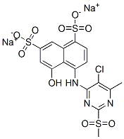 84145-67-5,disodium 4-[[5-chloro-6-methyl-2-(methylsulphonyl)-4-pyrimidinyl]amino]-5-hydroxynaphthalene-1,7-disulphonate
