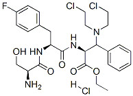 84434-77-5,ethyl 3-[bis(2-chloroethyl)amino]-N-(4-fluoro-N-L-seryl-3-phenyl-L-alanyl)-3-phenyl-L-alaninate monohydrochloride