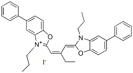 84455-39-0,5-phenyl-2-[2-[(5-phenyl-3-propyl-3H-benzoxazol-2-ylidene)methyl]but-1-enyl]-3-propylbenzoxazolium iodide