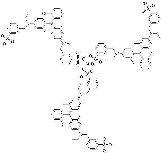 84473-90-5,Benzenemethanaminium, N-[4-[(2-chlorophenyl)[4-[ethyl[(3-sulfophenyl)methyl]amino]-2-methylphenyl]methylene]-3-methyl-2,5-cyclohexadien-1-ylidene]-N-ethyl-3-sulfo-, hydroxide, inner salt, aluminum salt