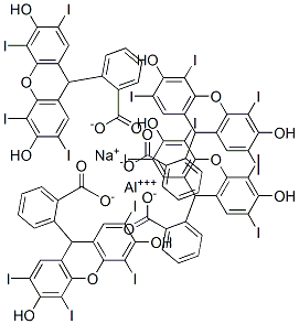84501-53-1,2-(3,6-dihydroxy-2,4,5,7-tetraiodoxanthen-9-yl)benzoic acid, aluminium sodium salt