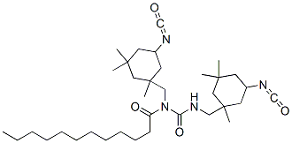 84540-24-9,N-[(5-isocyanato-1,3,3-trimethylcyclohexyl)methyl]-N-[N-[(5-isocyanato-1,3,3-trimethylcyclohexyl)methyl]carbamoyl]lauramide