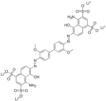 84559-91-1,tetralithium 6,6'-[(3,3'-dimethoxy[1,1'-biphenyl]-4,4'-diyl)bis(azo)]bis[4-amino-5-hydroxynaphthalene-1,3-disulphonate]