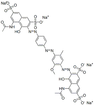 84560-10-1,tetrasodium 5-(acetamido)-3-[[4-[[4-[[8-(acetamido)-1-hydroxy-3,6-disulphonato-2-naphthyl]azo]-5-methoxy-o-tolyl]azo]phenyl]azo]-4-hydroxynaphthalene-2,7-disulphonate