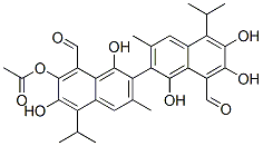 84625-57-0,1,1',6,6',7,7'-hexahydroxy-5,5'-diisopropyl-3,3'-dimethyl[2,2'-binaphthalene]-8,8'-dicarbaldehyde monoacetate
