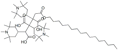 84696-73-1,1-hexadecyl 2,3,4-tris(1,2,2,6,6-pentamethyl-4-piperidyl) butane-1,2,3,4-tetracarboxylate