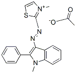 84787-87-1,3-methyl-2-[(1-methyl-2-phenyl-1H-indol-3-yl)azo]thiazolium acetate