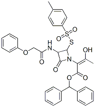 84823-49-4,benzhydryl alpha-(1-hydroxyethylidene)-4-oxo-3-[(phenoxyacetyl)amino]-2-[[(p-tolyl)sulphonyl]thio]azetidine-1-acetate