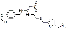 84845-75-0,N-(1,3-benzodioxol-5-ylmethyl)-N'-[2-[[5-[(dimethylamino)methyl]furfuryl]thio]ethyl]-2-nitrovinylidenediamine