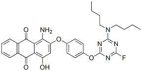 84873-35-8,1-amino-2-[4-[[4-(dibutylamino)-6-fluoro-1,3,5-triazin-2-yl]oxy]phenoxy]-4-hydroxyanthraquinone