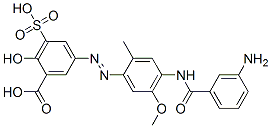 84912-16-3,5-[[4-[(3-aminobenzoyl)amino]-5-methoxy-2-methylphenyl]azo]-3-sulphosalicylic acid